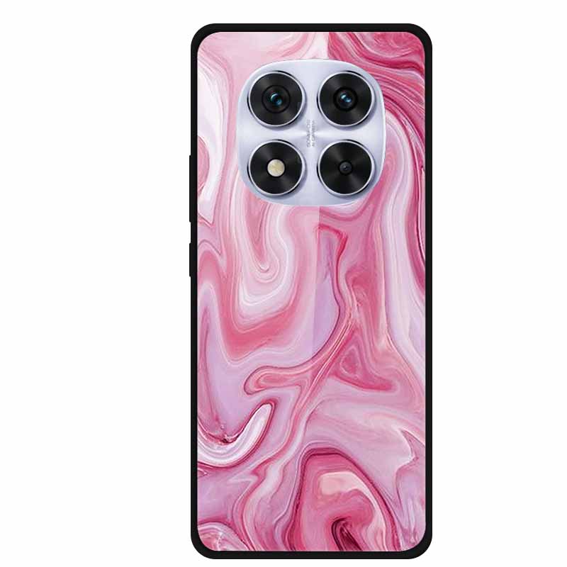 Tempered Glass Case For Xiaomi Redmi Note 14 Pro 5G Back Cover PC Hard Shockproof Cases Beer Marble Texture Cool Fashion Funda