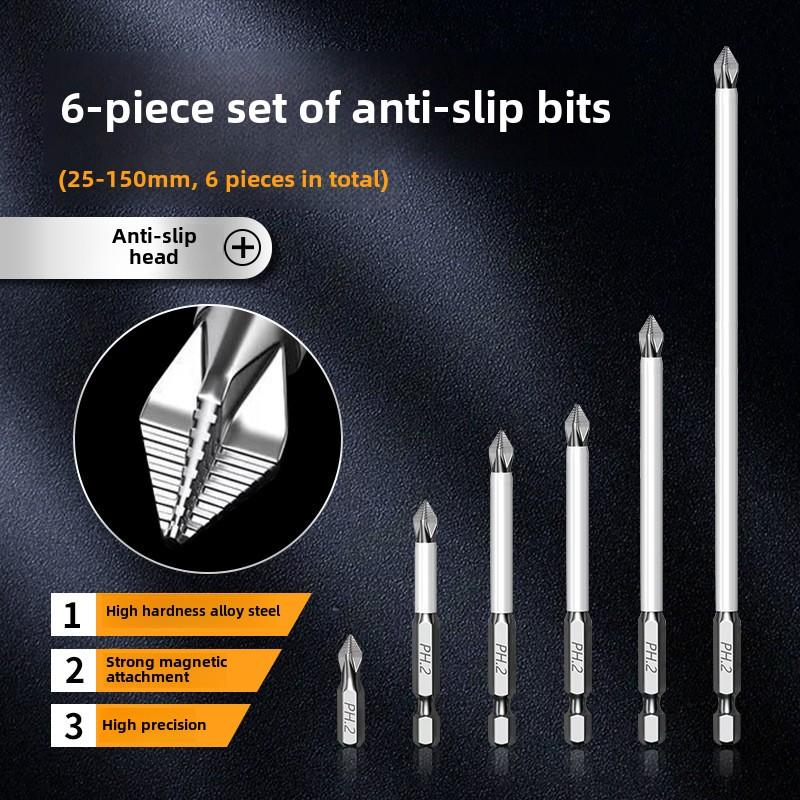 Industrial Grade S2 Steel Magnetic Cross Screwdriver Bit Set Impact Driver Ready