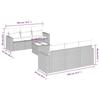 VidaXL Salon de Jardin avec Coussins 7 pcs, Canapés avec Pieds Réglables, Ensemble de Meubles d'Extérieur Patio Terrasse, 3218702
