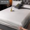 100% bumbac cearșaf de pat moale și groasă Husă de saltea Lenjerie de pat reglabilă Husă de protecție Husă de cuvertură de pat de culoare solidă Fără pernă