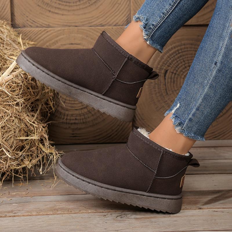 Women's Winter Warm-Lined Thickened Anti-Slip Thick-Soled Short Snow Boots, Cozy Outdoor Casual Footwear.