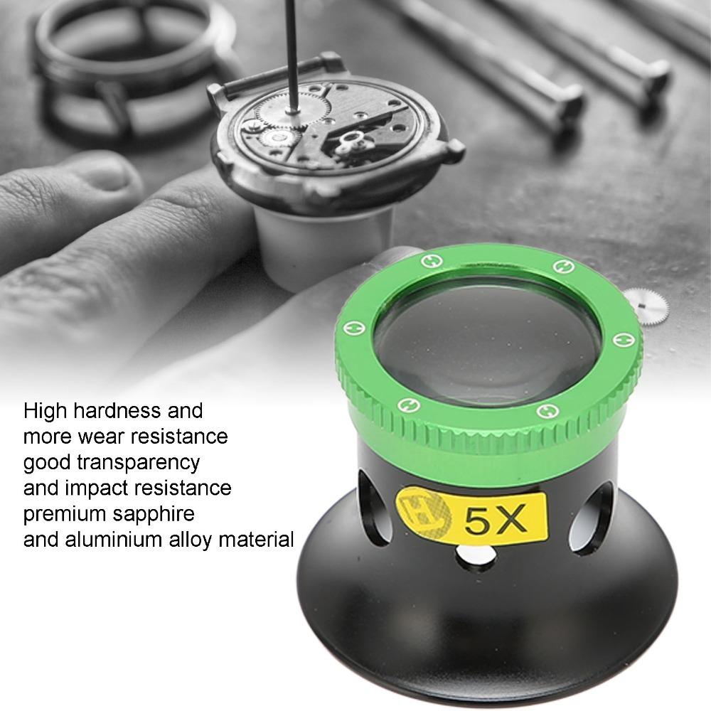 

Sapphire Glass Watchmaker Loupe High Hardness Jewelers Loupe Jewelry Magnifier Gems Inspection 5X