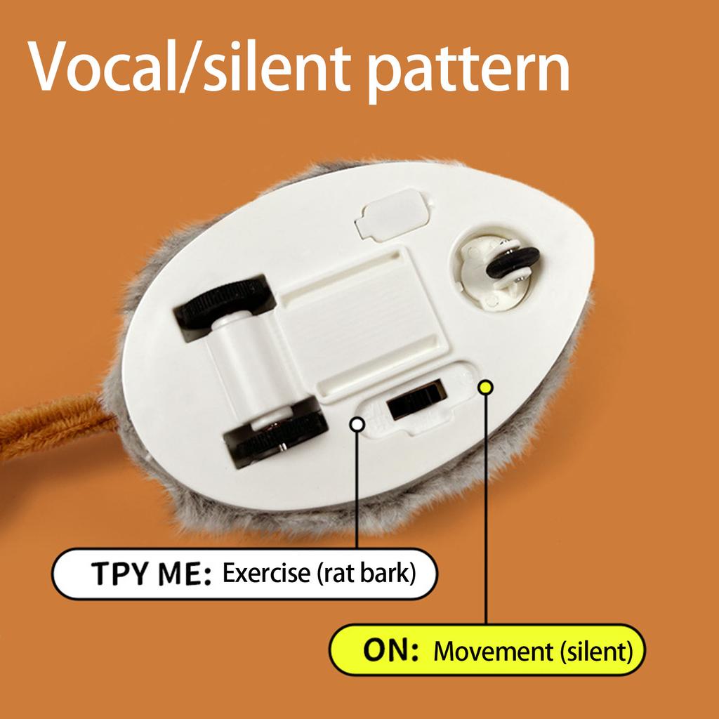 Cats Mouse Toy Mouse Teaser Automatic Moving Toy Interactive Toy Play Squeaky Indoor Felines Toy Plaything Gift