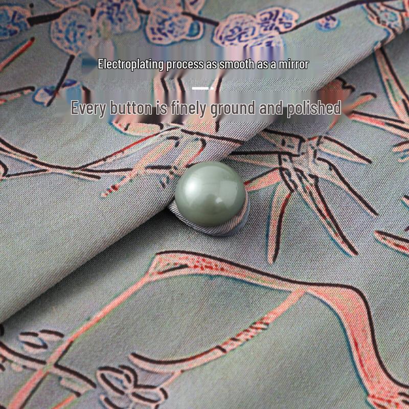 Yuzhaolin Women's Stand Collar Seven-Sleeve Casual Shirt