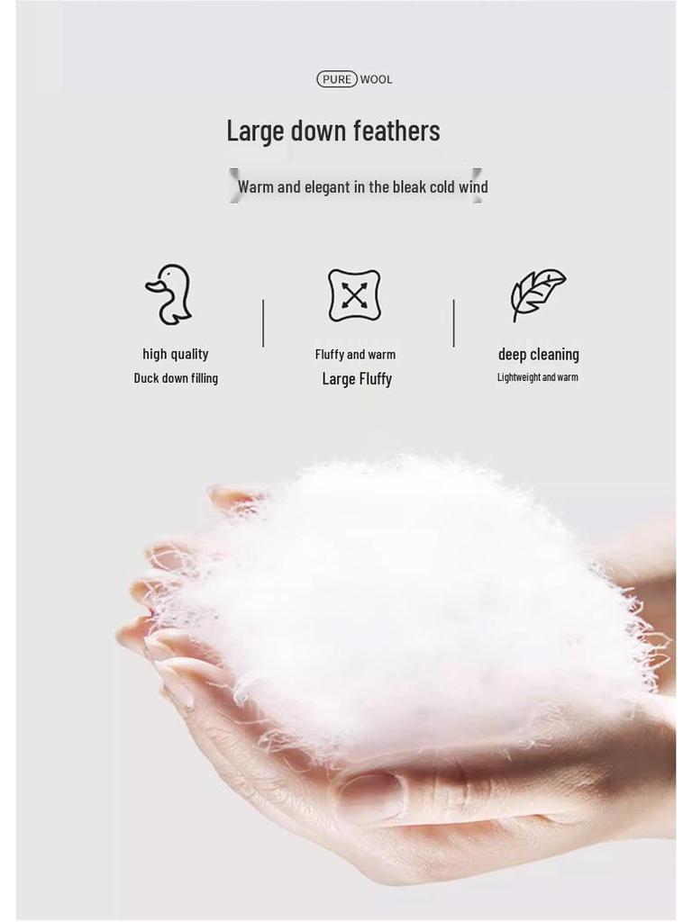 Stylish Warm Down Jacket for Middle-Aged Women - Hooded White Duck Coat for Winter 2025