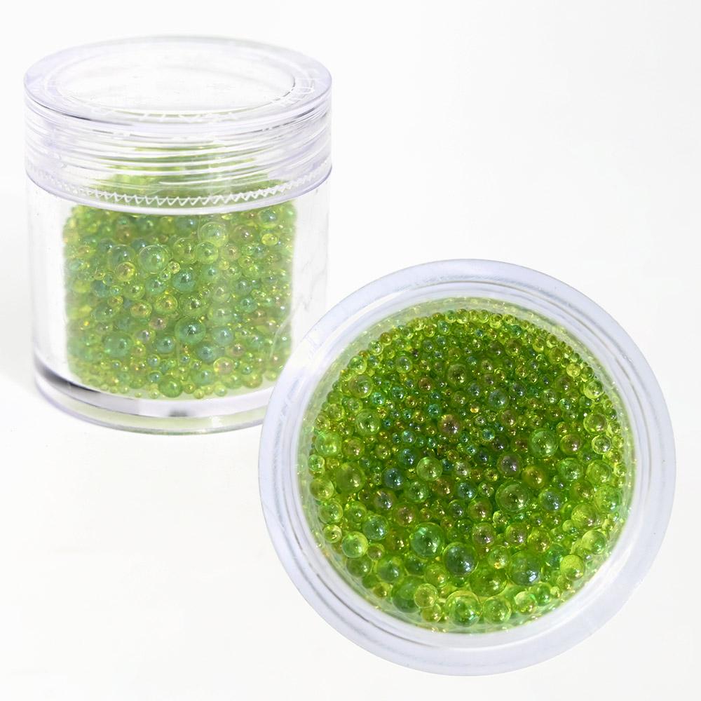 1 pot de 10 ml de perles de caviar 3D, strass, mini perles de verre, décoration d'ongles pour bricolage, soins des ongles, boule de cristal mixte sans trou
