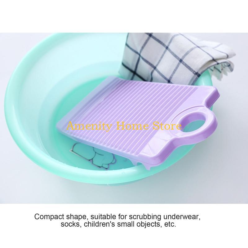 F26C Hanging Plastic Household Bathroom Sink Non Slipping Wash Board for Clothes Underwear Socks Cleaning Tools