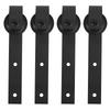 Barn Sliding Wood Door Track System Kit 4m Double Door Sliding Door Hardware Accessories for