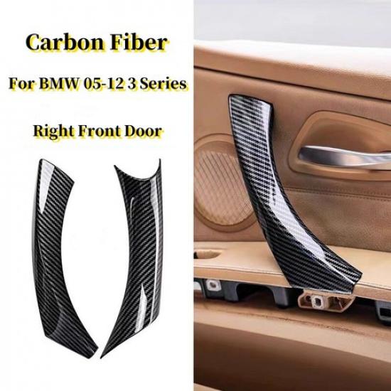 Carbon Fiber Passenger Side Door Panel Handle Trim Cover For BMW E90 E91 328i US