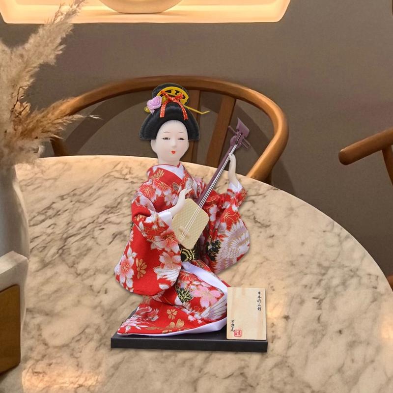 12Inch Japanese Kimono Toy Ornament for Restaurant and Home Decoration with Elegant Designing Optional Figurine Type