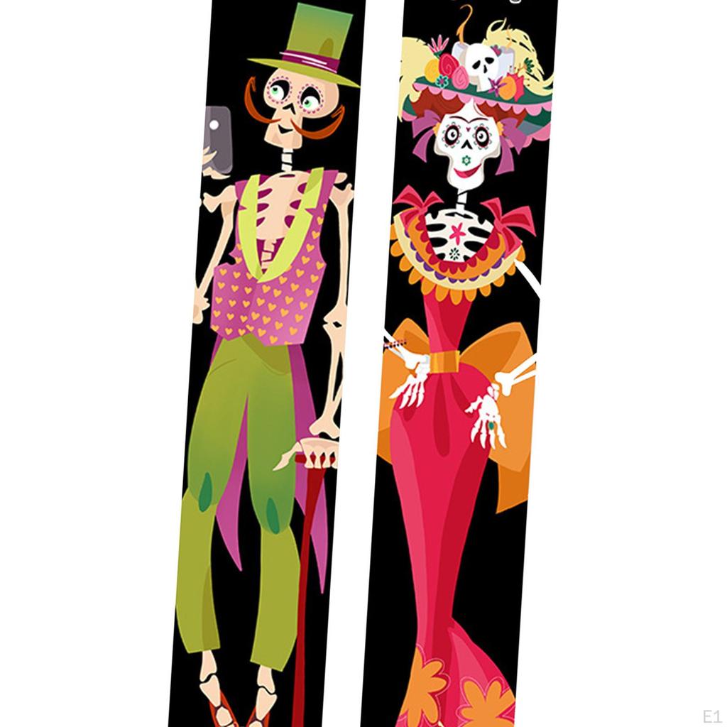 Halloween Banner Skeleton Couple Couples Hanging Durable Reusable Outdoor Flag for Event Supplies