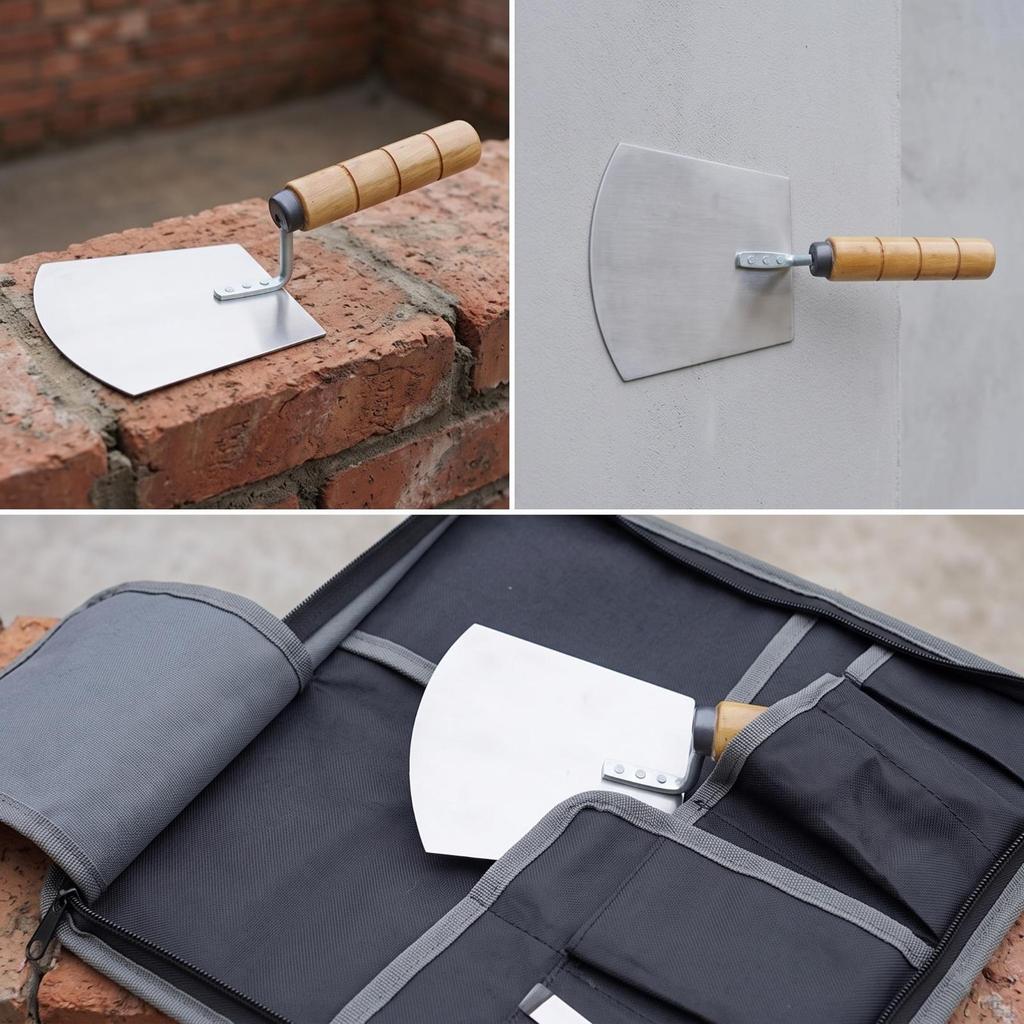 Stainless Steel Bucket Trowel | Curved, Masonry Trowel, for Home Repair