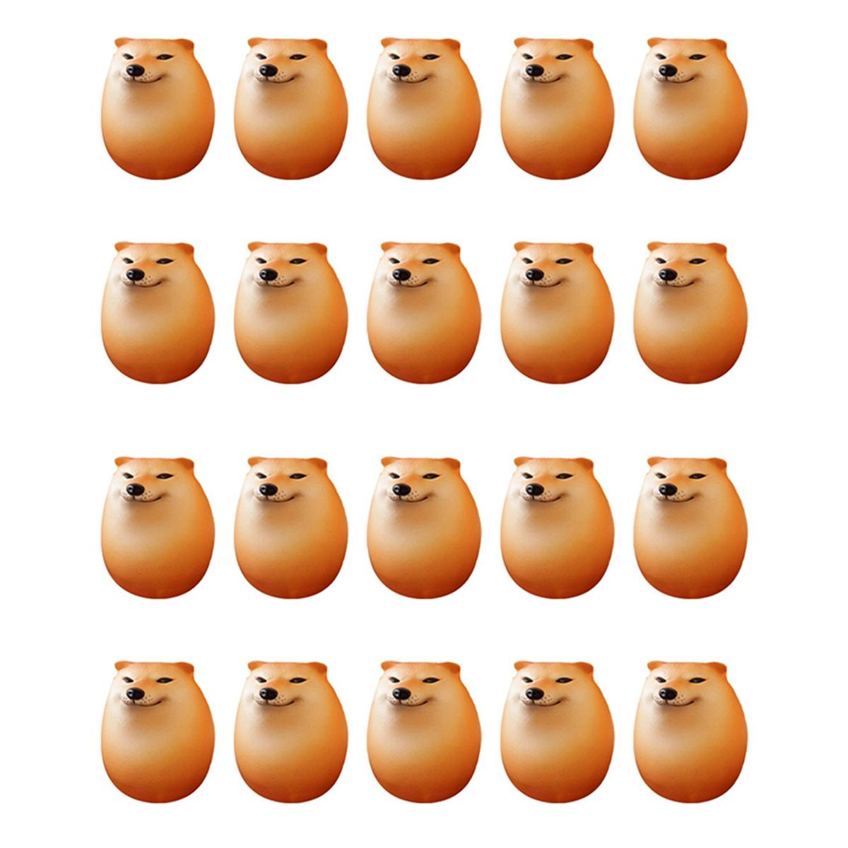 

BAAU 20x Egg Dog Shiba Inu Realistic Egg Shape Desk Decor Dog & Egg Union Decoration for Home Offices Fun Christmas Gifts NONE