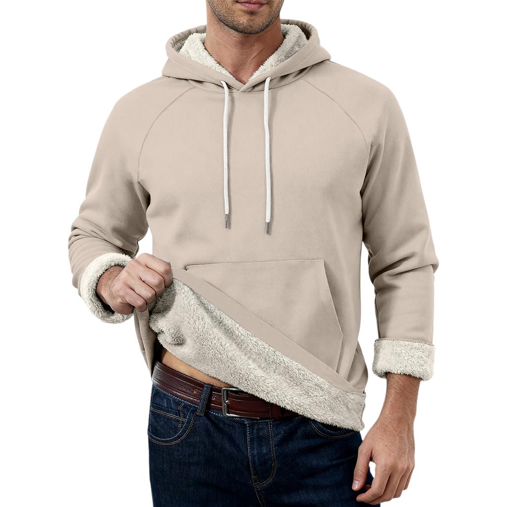 Men's Casual Long-Sleeve Fleece Hoodie With Pockets