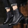 Mens Ankle Boots Classic Handmade Leather Boot Motorcycle Boots Lace Up Non Slip Trekking Boot Work Safety Boots for Men