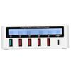 USB Phone Charging Station Block 40W 6 Port QC 3.0 Charging Hub Wireless Charging Base with LCD