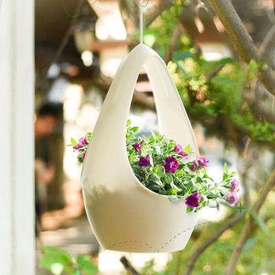 Hanging Planter Drop-Shaped Flower Pot with Drainage Hole Plant Hanger Hanging Basket
