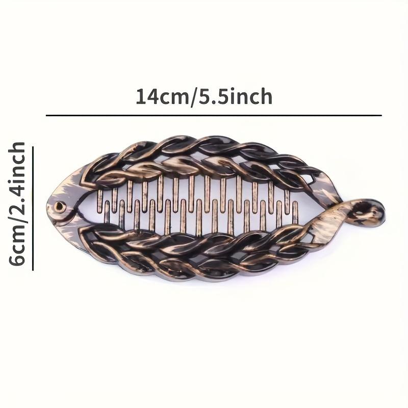 Retro Fish-Shaped Hair Clip, Bohemian Hairpin, Banana Clip, Barrettes, and Hair Styling Accessories for Ladies.
