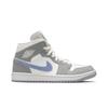 Womens Air 1 Mid 'Wolf Grey Aluminum' (women's Sizes) White / Wolf Grey / Aluminum Vintage Basketball Shoes BQ6472 105