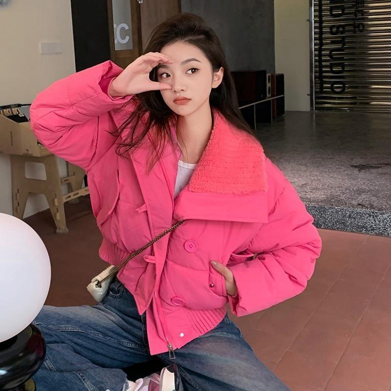 Women's Winter New Down Cotton-padded Clothes Short Thickened High-necked Cotton-padded Jackets Loose Coats