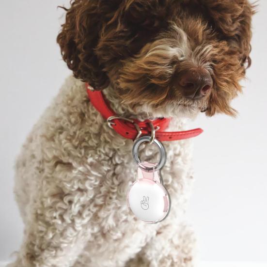 2 Peças Capa Protetora Transparente para Suporte AirTag Capa Rastreador com Clipe de Cinto Chaveiro Portátil