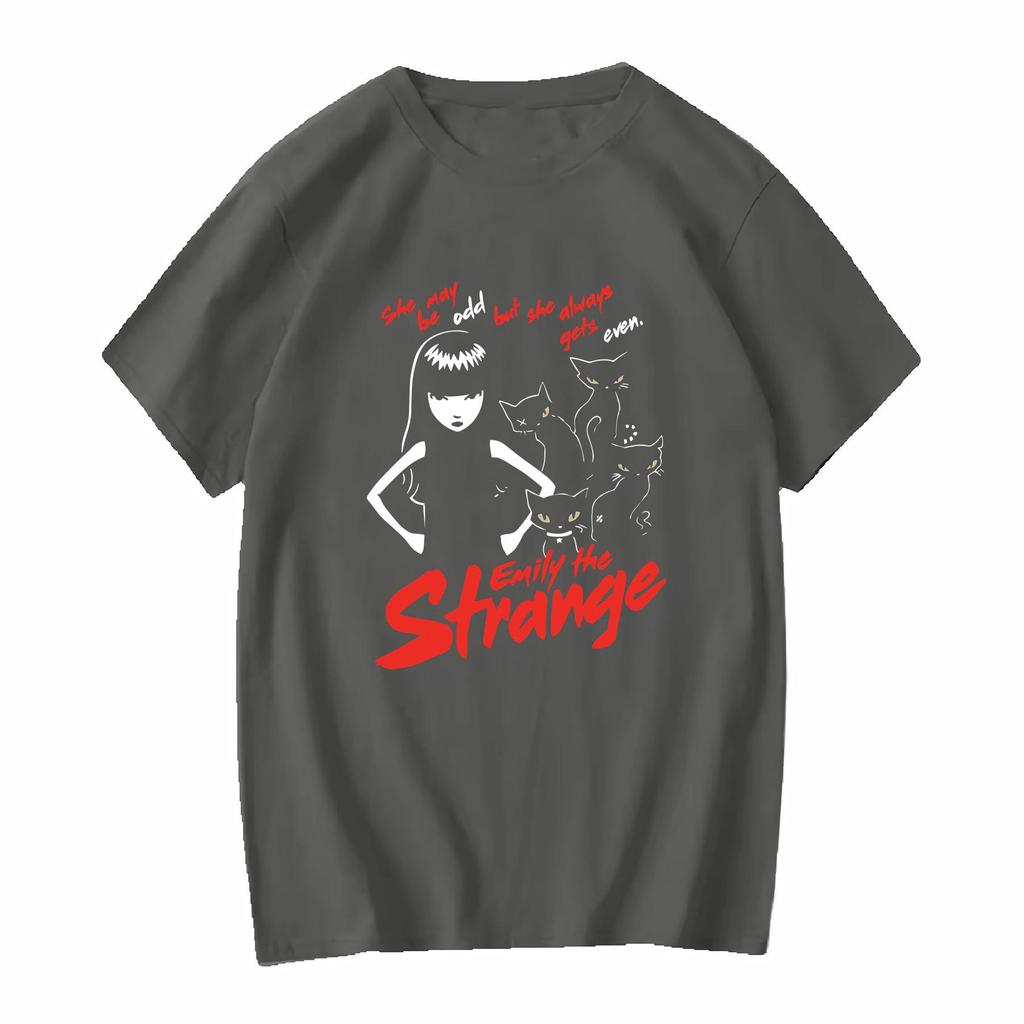 Interesting Retro American Loose Cotton T Shirt for Men and Women Literature and Art Small Group Short-sleeved All The Fall Wear
