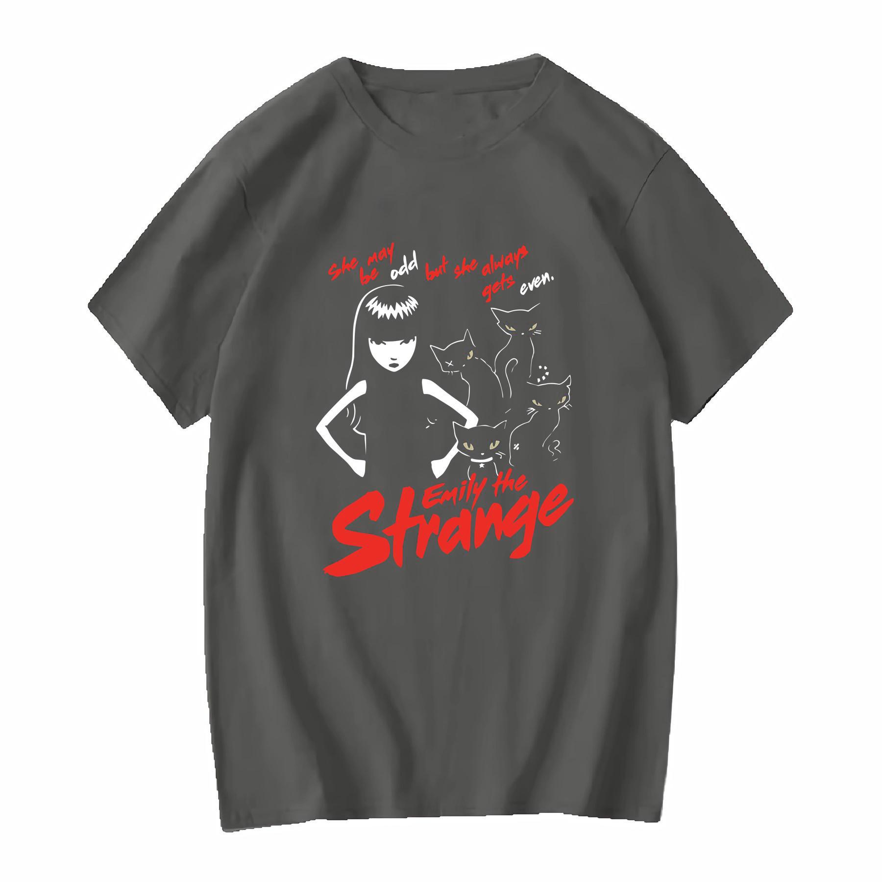 

Interesting Retro American Loose Cotton T Shirt for Men and Women Literature and Art Small Group Short-sleeved All The Fall Wear 4XL