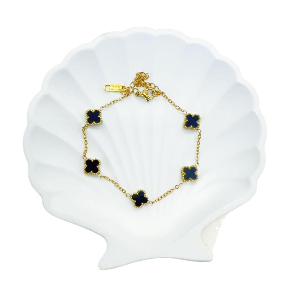 9mm Delicate Version Of The 18K Four-Leaf Clover Bracelet Women Do Not Lose Color Senior Sense Bracelet Jewelry
