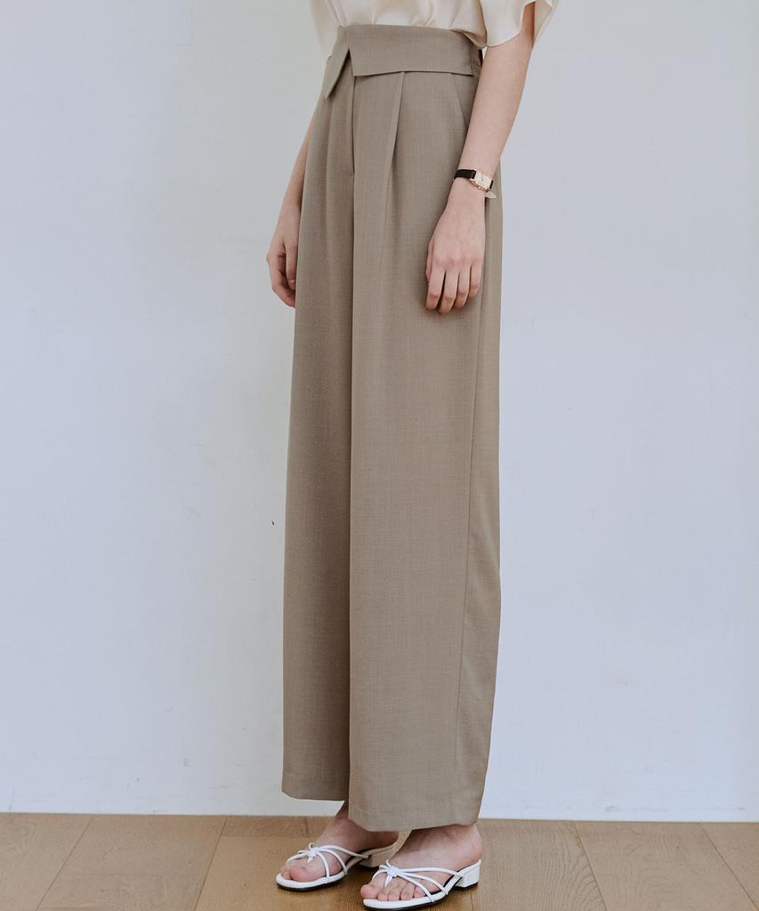 LUSIDA Terre Double-Pleat Wide Slacks_3 Colors
