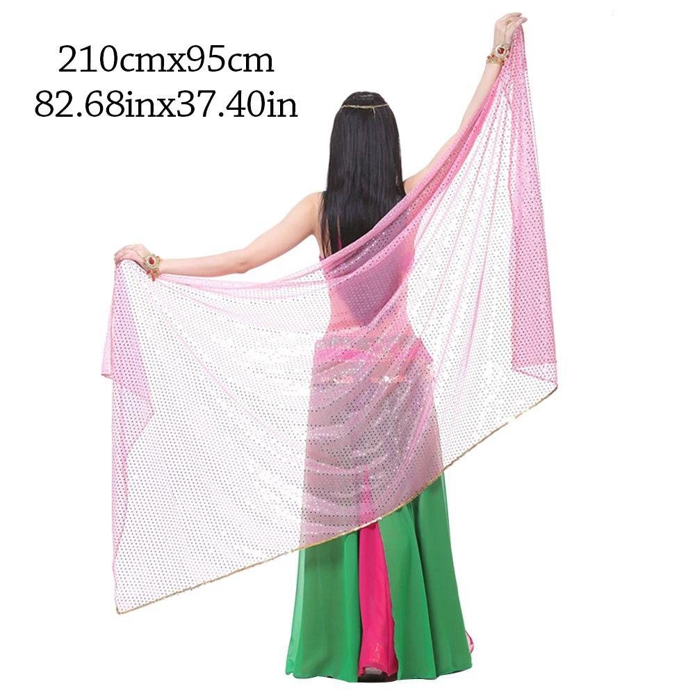 Sequins Latin Belly Dance Shawls Long Performance Shawl Fashion Dance Costumes Accessories  Dance