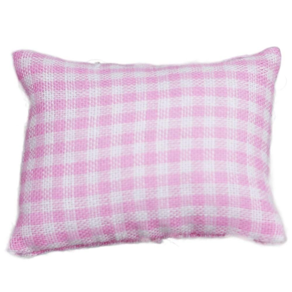 Pretend Play 1:6/1:12 Dollhouse Furniture Doll House Accessories Simulation Plaid Pillow Gifts