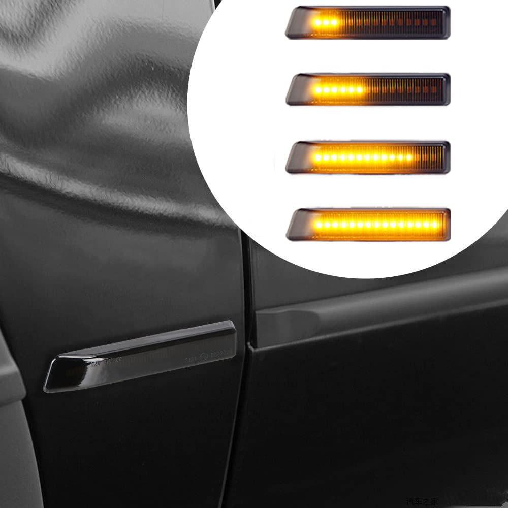 2x Sequential Smoked LED Side Marker Turn Signal Lights For BMW X5 E53 1999-2006