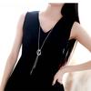 Charm Statement Crystal Pendant Bride Wedding Rhinestone Tassel Long Necklace Party Women Jewelry