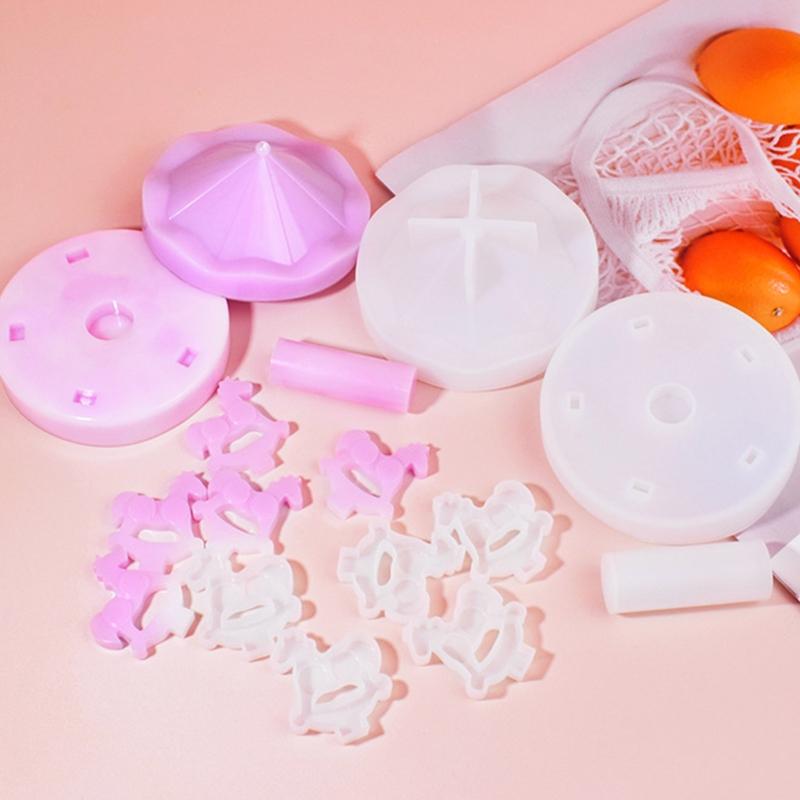 Silicone Mold for Carousel Horse Making Merry-Go-Round Decorating Mold Birthday Gifts Baby Shower Decorations Supply