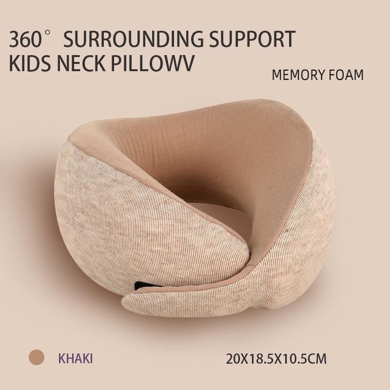 New Arrival Travel Kids Neck Pillow Memory Foam Velcro Strap Compression Fashionable Design Hot Selling