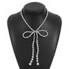 Dames Populair Europees Parel Strik Ketting Voor Dames Licht Luxe Elegante Gelaagde Imitatie Parel Ketting Sieraden