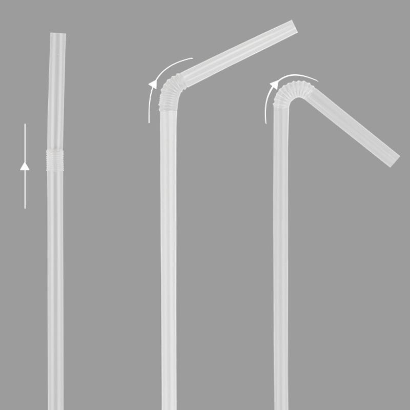 100Pcs/Bag Disposable Straws Water Cup Plastic Individually Packed Party Supplies Kitchenware