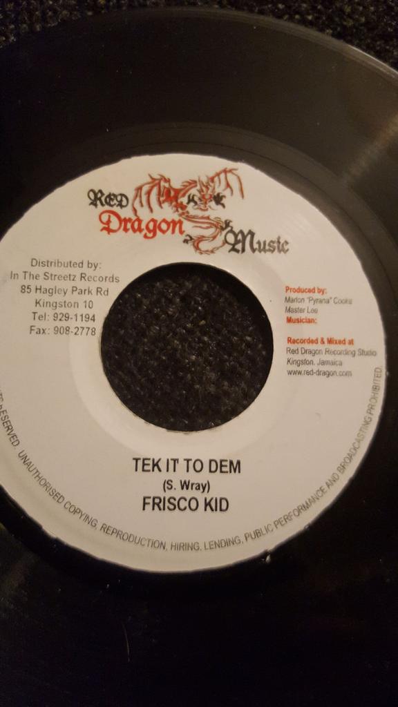 7inch Record FRISCO KID / BENZLEY HYPE - Tek It To Dem / More Than Another NONE Red Dragon Musi 2000 Jamaica Reggae, Ska & Dub Used
