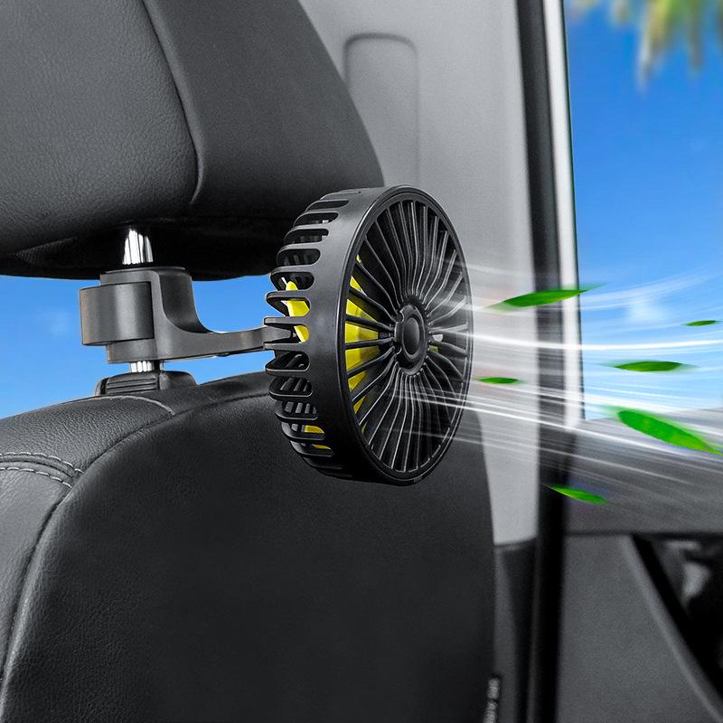 

Dual Head 12V/24V USB Car Fan for Powerful Interior Cooling