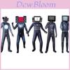 Abito Cosplay per Bambini Skibidi Toilet Wave Audio Tv Man Realizzato in Seta di Latte per Uso Stagionale