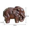 1/2 PCS Carved Home Decor Fairy Garden Animal Figurines Miniature Craft Elephant Statue Natural Wood