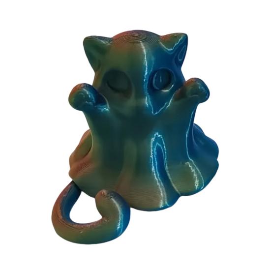 

Halloween Ghost Cat Statue Cute Mini Cat Figurine Cartoon Desk Ornament for Home Office Tabletop Shelf Decor