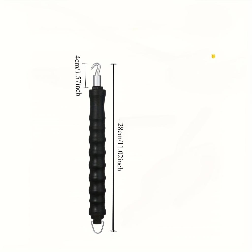 Semi-Automatic Rebar Tying Hook Tool Kit - Straight Pull Wire Twister, with Black And Green Non-Slip Handles