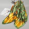 Small silk scarf women's large square scarf yarn scarf spring, autumn and winter matching shirt middle-aged mother square 91 × 91 thin scarf