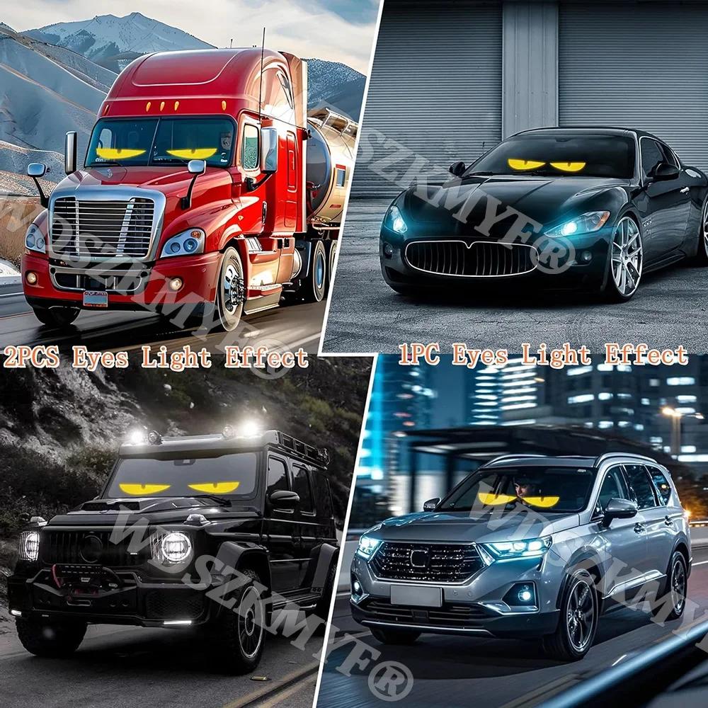 APP & Remote Truck Eyes Matrix Pixel Panel Display Screen Flexible Car Graffiti Scrolling Text Animation Light Big Truck Light