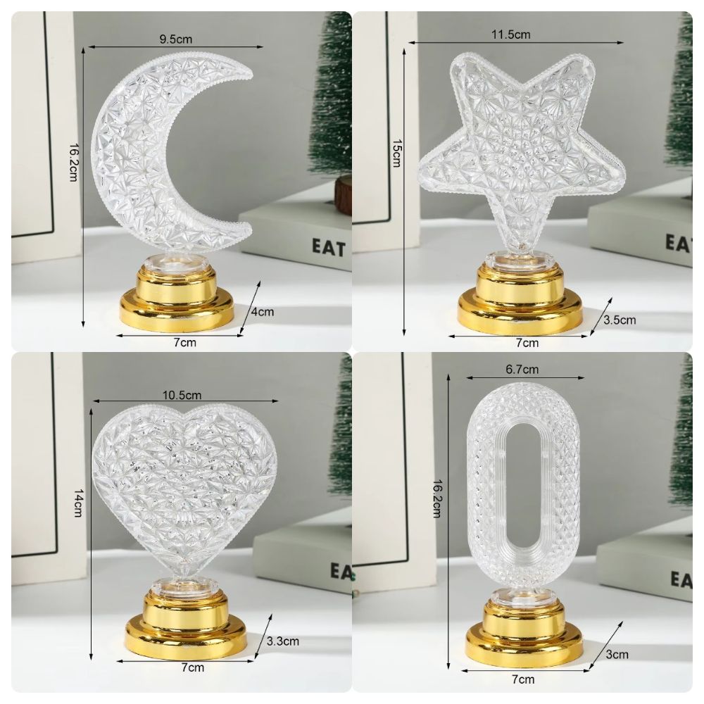 Star Moon Design Table Decor Lamp Multi-Color Color Changing Lamp Bedroom Night Light  Home Decor