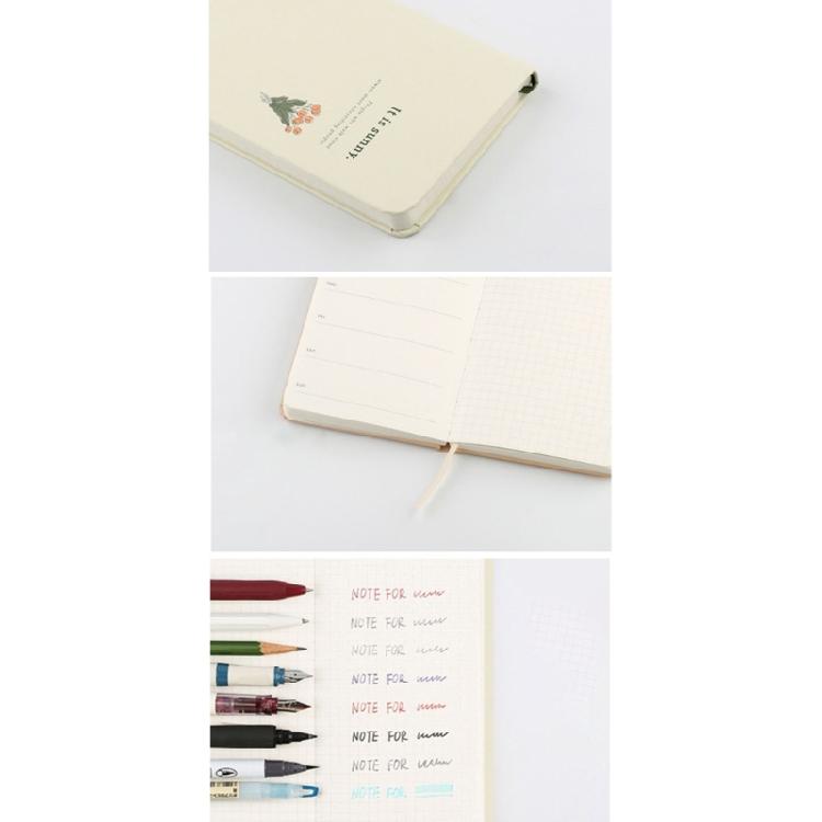 Leichtes Design Wochenplaner Notizbuch mit selbst auszufüllendem Layout und Recyclingpapier für Reiseaufzeichnungen