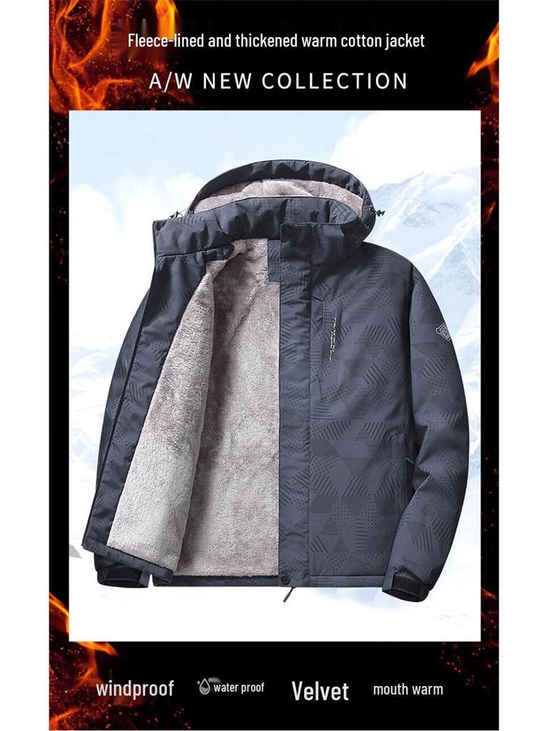 TUCANO Men's Winter Cotton Padded Jacket with Removable Hood