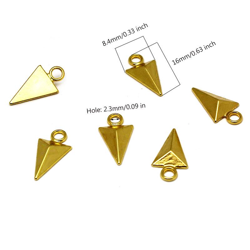 20Pcs Triangle Charms Pendant for Earrings Bracelet Necklace Jewelry Making Stainless Steel Pendants DIY Handmade Accessories