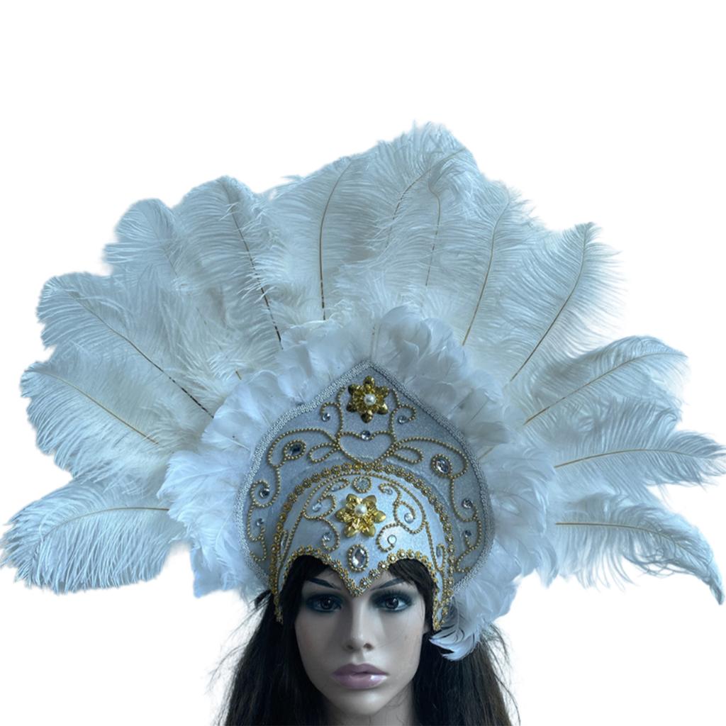 Popular Feathered Hairband Festival Costume Props Headband Samba Headdress Carnivals Party Celebration Props Headpiece